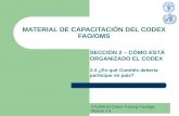 FAO/WHO Codex Training Package Module 2.4 MATERIAL DE CAPACITACIÓN DEL CODEX FAO/OMS SECCIÓN 2 – CÓMO ESTÁ ORGANIZADO EL CODEX 2.4 ¿En qué Comités debería.