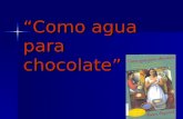 “Como agua para chocolate”. Biografía de la autora (México, D.F., 1950) Escritora mexicana. Laura Esquivel cursó estudios de educadora, así como de teatro.