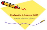 Evaluación I Semestre 2005 Programa Informática Educativa.