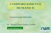 COMPORTAMIENTO HUMANO II Dr. Miguel Ángel Sastre Castillo Competencias laborales msastre@itam.mx.