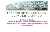 Consorcio Hospital General Universitario Valencia FRACASO RENAL AGUDO EN EL PACIENTE CRÍTICO Dr. Vicente Tordera Servicio de Anestesia Reanimacion y Terapeutica.
