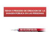 TEMA II PROCESO DE CREACION DE LA IMAGEN PÚBLICA EN LAS PERSONAS.