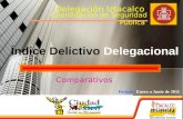 Delegación Iztacalco Coordinación de Seguridad Pública Comparativos Periodo: Enero a Junio de 2011 Índice Delictivo Delegacional.