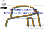 Presupuestar en tiempos de abundancia (con recursos escasos y no renovables) Ricardo Martner Área de Políticas Presupuestarias y Gestión Pública ILPES,