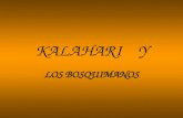 KALAHARI Y LOS BOSQUIMANOS. LOCALIZACIÓN El desierto de Kalahari abarca unos 700.000 kilómetros cuadrados, ocupando parte de varios países del sur africano.