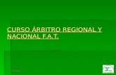 19/07/2015 CURSO ÁRBITRO REGIONAL Y NACIONAL F.A.T.
