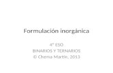Formulación inorgánica 4º ESO BINARIOS Y TERNARIOS © Chema Martín, 2013.