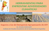 HERRAMIENTAS PARA ENFRENTAR ADVERSIDADES CLIMATICAS Seguros y Ley de Emergencia Agropecuaria 26.509 Lic. Ernesto Ambrosetti Instituto de Estudios Económicos.