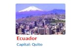 Ecuador Capital: Quito. Límites del Ecuador Al norte, Colombia. Al sur y al este, Perú. Al oeste, el océano Pacífico.