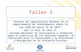 Taller 2 Proceso de capacitación docente en el departamento de Cundinamarca sobre la Ley 1620 de marzo 15 de 2013, por la cual se crea el Sistema Nacional.