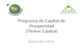 Programa de Capital de Prosperidad (Thriive Capital) Septiembre 2010.