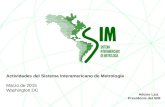 Actividades del Sistema Interamericano de Metrología Marzo de 2015 Washington DC Héctor Laiz Presidente del SIM.