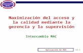 Aplicación de MAC 12-1 Maximización del acceso y la calidad mediante la gerencia y la supervisión Intercambio MAC.
