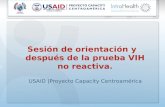 USAID |Proyecto Capacity Centroamérica Sesión de orientación y después de la prueba VIH no reactiva.