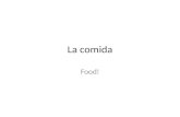 La comida Food!. Para comer (to eat) - Frutas (fruits) -El desayuno (breakfast) -El almuerzo (lunch) -La cena (dinner) -Postres (desserts)