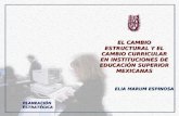 EL CAMBIO ESTRUCTURAL Y EL CAMBIO CURRICULAR EN INSTITUCIONES DE EDUCACIÓN SUPERIOR MEXICANAS ELIA MARUM ESPINOSA PLANEACIÓN ESTRATÉGICA.