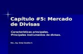 Capítulo #5: Mercado de Divisas - Características principales. - Principales instrumentos de divisas. Msc., Ing. Cindy Cevallos V.