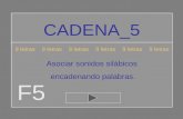 CADENA_5 F5 9 letras 9 letras 9 letras Asociar sonidos silábicos encadenando palabras.