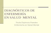 DIAGNÓSTICOS DE ENFERMERÍA EN SALUD MENTAL Paula Espinoza Paredes Enfermería en Salud Mental.