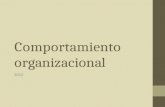 Comportamiento organizacional 2012. 2 1.- ¿Que es el comportamiento organizacional?