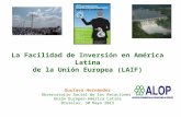 La Facilidad de Inversión en América Latina de la Unión Europea (LAIF) Gustavo Hernández Observatorio Social de las Relaciones Unión Europea-América Latina.