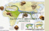 PREHISTORIA PALEOLITICO, MESOLITICO Y NEOLITICO PALEOLITICO INFERIOR El uso de la piedra.