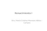 Renacimiento I Dra. María Cristina Meneses Albizu - Campos.