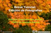 Breve Tutorial: Edición de Fotografías Indicado especialmente para el: FORO de Granada Natural.