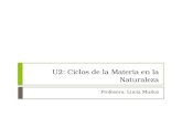 U2: Ciclos de la Materia en la Naturaleza Profesora: Lucía Muñoz.