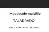 Maquinado multifilo TALADRADO Msc. Cecilia Farfán Del Carpio.