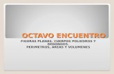 OCTAVO ENCUENTRO FIGURAS PLANAS. CUERPOS POLIEDROS Y REDONDOS. PERIMETROS, AREAS Y VOLUMENES.