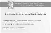 Distribución de probabilidad conjunta Área Académica: Licenciatura en Ingeniería Industrial Profesor(a): M. en C. Isidro Jesús González Periodo: Enero.