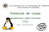 1 Depto. de Arquitectura y Tecnología de Computadores Universidad de Granada Tutorial de Linux Guadalinex como sistema Live Pedro A. Castillo Valdivieso.