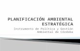 Instrumento de Política y Gestión Ambiental de Córdoba.