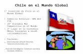 Chile en el Mundo Global 1° Inserción de Chile en el Mundo Global Comercio Exterior: 50% del PIB. 24° Economía Más Competitiva en el Mundo 3° Lugar en.