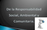 Promover conductas de responsabilidad social, ambiental y comunitaria, en el diseño y materialización de las políticas y acciones de los sujetos comprendidos.