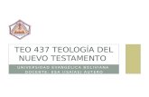 UNIVERSIDAD EVANGÉLICA BOLIVIANA DOCENTE: ESA (ISAÍAS) AUTERO TEO 437 TEOLOGÍA DEL NUEVO TESTAMENTO.