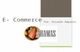 E- Commerce Por: Ricardo Ampuero. Antecedentes  La empresa Ampuero Aray & Asociados se dedica a la compra y venta de cacao en grano.  Representa a varias.