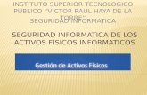 SEGURIDAD INFORMATICA INSTITUTO SUPERIOR TECNOLOGICO PUBLICO “VICTOR RAUL HAYA DE LA TORRE”