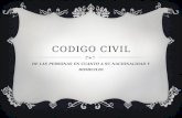 CODIGO CIVIL DE LAS PERSONAS EN CUANTO A SU NACIONALIDAD Y DOMICILIO.