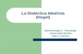 La Dialéctica Idealista (Hegel) Epistemología 1 – Psicología Universidad del Mar Sede La Serena.