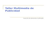 Taller Multimedia de Publicidad Inserción de elementos multimedia.