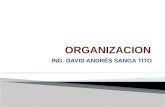 ING. DAVID ANDRÉS SANGA TITO. Es el comportamiento de todos los integrantes de la empresa. Es una estructura intencional formalizada de roles o posiciones.