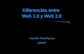 Diferencias entre Web 1.0 y Web 2.0 Danilo Rodríguez EPAE.