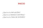 INICIO ¿Qué es la INFLACIÓN? ¿Qué es el BANCO CENTRAL? ¿Qué es la TASA DE INTERÉS?