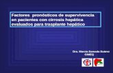 Factores pronósticos de supervivencia en pacientes con cirrosis hepática evaluados para trasplante hepático Dra. Marcia Samada Suárez CIMEQ.