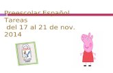 Preescolar Español Tareas del 17 al 21 de nov. 2014.