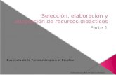 Docencia de la Formación para el Empleo Elaborado por: Ana Mª García Carrasco.