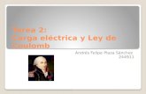 Tarea 2: Carga eléctrica y Ley de Coulomb Andrés Felipe Plaza Sánchez 244911.
