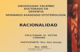Participante: Msc. Dexi Azuaje. Universidad Yacambu. FACILITADOR: Dr. VÍCTOR CÓRDOBA PARTICIPANTE: Mcs. Dexi Azuaje Nov. 2005 UNIVERSIDAD YACAMBÚ DOCTORADO.